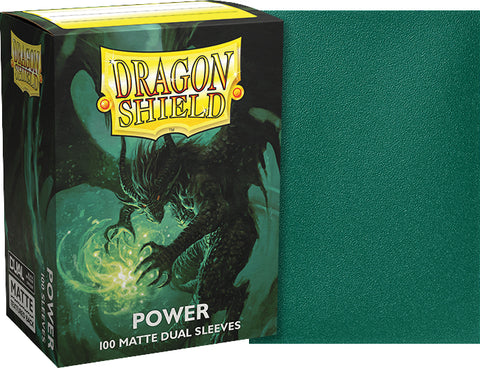 Dragon Shields: (100) Matte Dual - Metallic Green / Power