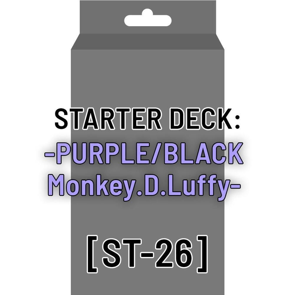 One Piece TCG: Starter Deck 26: PURPLE/BLACK Monkey.D.Luffy (ST-26) One Piece TCG: Starter Deck 26: PURPLE/BLACK Monkey.D.Luffy (ST-26)