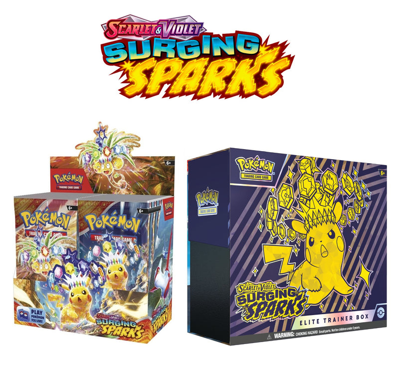 Pokemon Scarlet & Violet: Surging Sparks - Booster Box & ETB Pokemon Scarlet & Violet: Surging Sparks - Booster Box & ETB