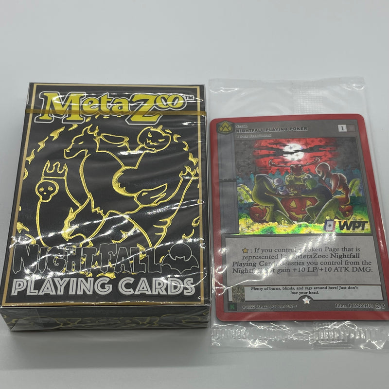 Metazoo x USPCC x WPT Nightfall GILDED Deck w/ Promo