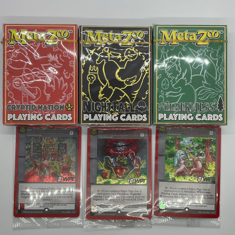 Metazoo x USPCC x WPT GILDED Deck w/ Promo (SET OF 3)